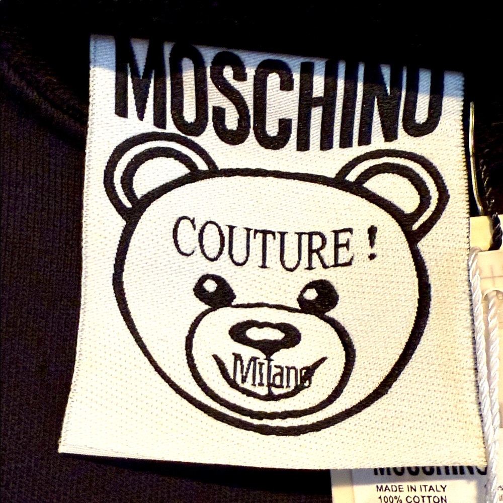 NEW Moschino Black Pullover with Teddy Bear Motif XXL - Picture 6 of 7